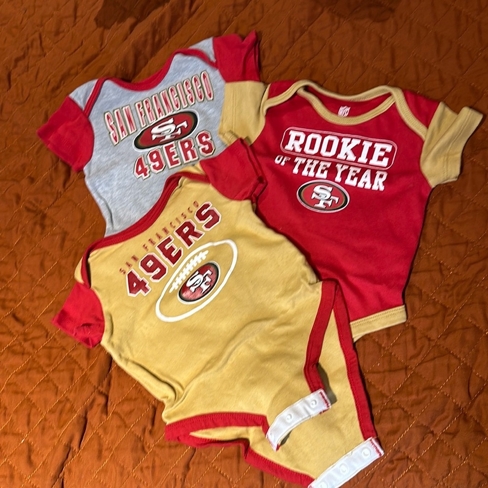49er Onesies - New - Set of 3